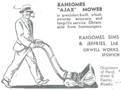 Ransomes Ajax advertisement from the 1950s.