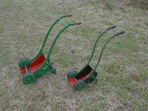 These are two of the few remaining Follows & Bate Climax sidewheel mowers.