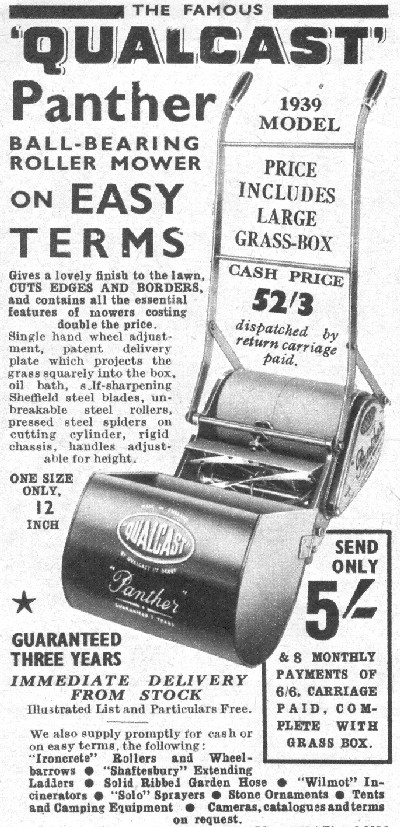 Qualcast Panther advertisement from 1939.