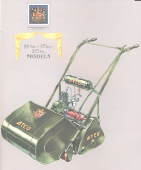 The two stroke Light Atco motor mower from the 1950s was available in 14&quot;, 17&quot; and 20&quot; cutting widths. This image is from the company's 1953 brochure.