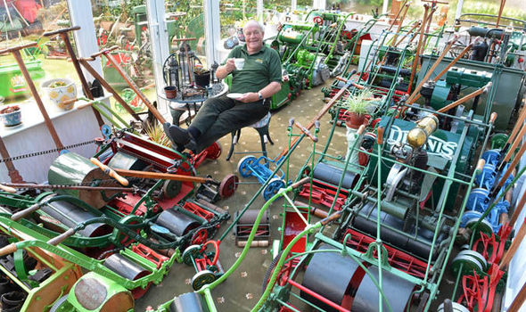 Stan with some of his mowers.